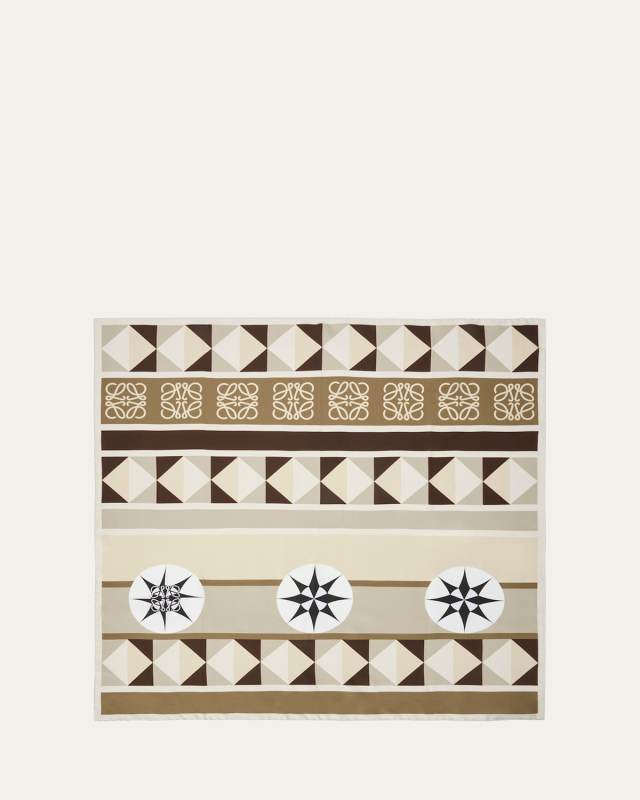 Anagram Compass Silk Twill Scarf